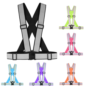Gilet Elastico Riflettente Personalizzato con Cinghie Regolabili e Nastro Retro Riflettente per Corsa e Ciclismo - Product Image 3
