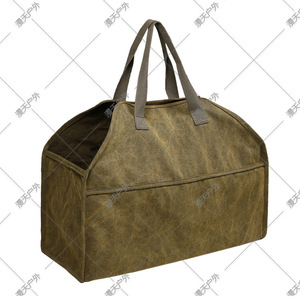 Bolsa de Almacenamiento de Leña, Porta Leña de Lona, Rectangular, Color Barro, Bolsa de Transporte de Leña para Exteriores, Talla Única - Product Image 4
