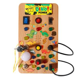 Tableau d'activités interactif pour enfants avec interrupteur et prise LED de simulation, jouet éducatif - Product Image 6