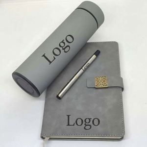 Ensemble Cadeau Promotionnel Premium pour Entreprises – Bouteille Isotherme Noire, Carnet et Stylo – Pack de Marchandises Personnalisables pour Branding d'Entreprise - Product Image 2