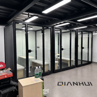 Stand meuble photo personnalisé, support personnel, étanche au son, lampe naturelle, moderne, pour 4 personnes, salle de réunion, 4000K