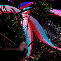 Réseau lumineux artistique en fibre optique LED à éclairage latéral, en PMMA, diamètre 0,75 mm, RGBW, IP65, télécommande, intensité variable, pour intérieur/extérieur