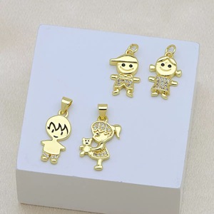 Collier pendentif enfant en cristal <span class=keywords><strong>BD</strong></span>-D1112, plaqué or cuivre, bijoux pour fils et filles - Product Image 3