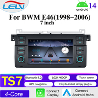 Lecteur multimédia WiFi de navigation multi-satellites 7 pouces avec écran tactile, compatible Carplay et Android Auto pour radio BWM E46 (1998-2006)