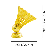 Volant de badminton GZ12 personnalisé, figurine dorée, souvenirs sportifs, composants de trophée et pièces de trophée