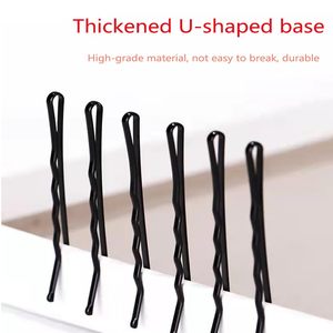 Vente en gros usine : Épingles à cheveux en métal noir en forme de U personnalisables, pinces à cheveux ondulées unisexe, écologiques, tendance, pour usage quotidien - Product Image 3