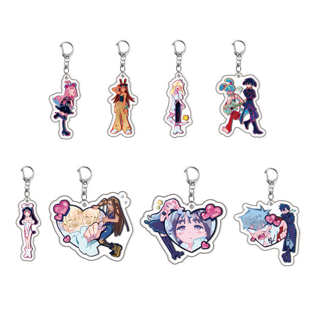 Popular Anime Alien Stage Chibis Keychains Womens Bag Accessories Luka Ivan Till Mizi Hyuna Sua Keyrings Pendant Fans Gifts