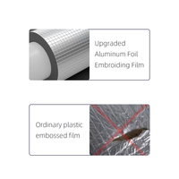 Funas Tube d'isolation en mousse en aluminium auto-adhésif de 30mm d'épaisseur certifié ISO pour une protection efficace des canalisations thermiques et froides