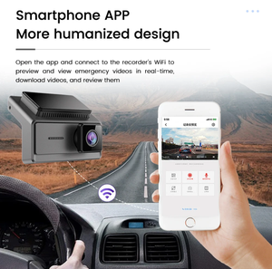 Mini 2K 3 máy ảnh Dash Cam 2K + 1080P + 1080p phía trước và bên trong wifi xe hộp đen điều khiển ghi âm cho xe taxi Xe DVR phía sau máy ảnh - Product Image 5