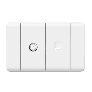 Hot Selling Good Quality Electric Switch and Socket Satellite TEL Socket Double Gang for Home
