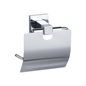 Walter Chrome Square Bath Hardware Set 6 Piece Wall Mounted Towel Ring Toilet Paper Holder Soap Dish Hair Dryer Holder - Product Image 3