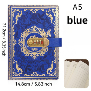 Personalizzato A5 Retro diario MAD02 addensato manuale creativo taccuino con serratura regali promozionali aziendali - Product Image 2