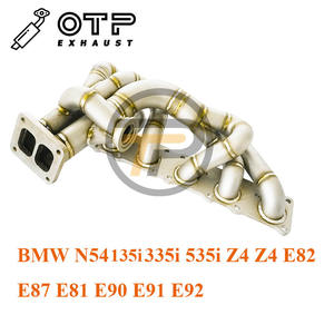 Tuyau d'échappement OTP pour <span class=keywords><strong>BM</strong></span> * N54 Z4 <span class=keywords><strong>135i</strong></span> 335i 535i E82 E87 E81 E90 E91 E92 Collecteur double défilement avec bride de Port Wastegate V44 - Product Image 4