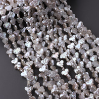 Perles de culture naturelles d'eau douce blanches de qualité AAA, forme baroque papillon, certifiées par un tiers, 11-12 mm x 8-9 mm pour la joaillerie