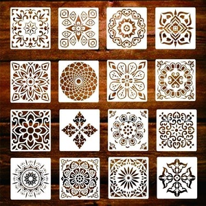 Diseña tu Propio Plantilla de Mandala, <span class=keywords><strong>Plantillas</strong></span> de Flores <span class=keywords><strong>para</strong></span> Pintar en Paredes - Product Image 4