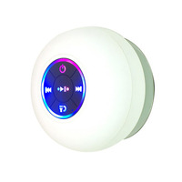 Speaker Tahan Air dengan Daya Hisap Besar, Lampu LED Menyala, Portabel, Nirkabel, untuk Penggunaan di Kamar Mandi dan Kolam Renang, Laris Terjual