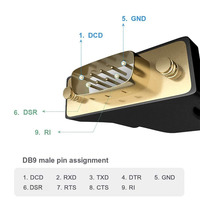 Cable serial USB a DB9 macho RS232 con adaptador de Chip prolífico para caja registradora, módem, escáner, cámaras digitales, CNC
