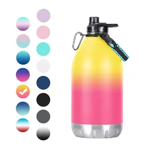 18/8 Food-grade Stainless Steel Double Wall 128 Oz 1 Gallon Water Bottle Thermo Canteen Vacuum Insulated Beer Jug Growler