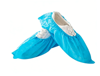 Perlengkapan Bedah Elastis Nonwoven Berkualitas Tinggi, Penutup Sepatu Sekali Pakai Plastik Anti-Debu