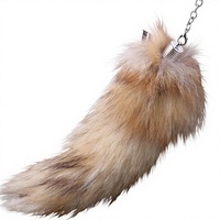 Porte-clés en peluche queue de renard moelleuse, breloque de sac, pendentif en fausse fourrure pour sac à main et sac à dos