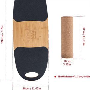Planche d'équilibre en bois antidérapante pour entraînement de surf, yoga, pilates, équipement de fitness, entraînement de base en intérieur - Product Image 4