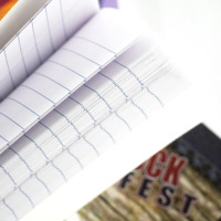 Carnet de notes simple Henry B5, couleurs variées, reliure cousue, couverture souple, 100 feuilles, papier écologique