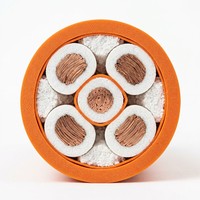 Câble d'alimentation flexible à 5 conducteurs, isolé minéralement, ignifuge, NG-A, pour projets industriels, alimentation de secours