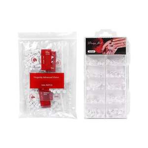 ABS profissional 100 PCS/Box francês ameixa flor meia tampa prego remendo acrílico unha ponta unha produtos - Product Image 2