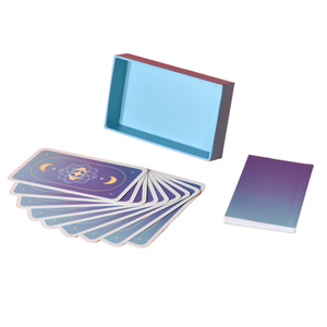 Cartas de <span class=keywords><strong>Tarot</strong></span> Premium Personalizadas, Baraja de <span class=keywords><strong>Tarot</strong></span> con Degradado Azul Púrpura de Ensueño para Juegos y Fanáticos del <span class=keywords><strong>Tarot</strong></span> - Product Image 1