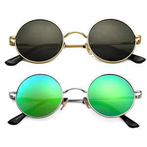 2023 mujeres hombres Vintage anteojos Unisex espejo Metal al aire libre sombra John Lennon gafas de sol Retro redondas gafas de sol polarizadas - Product Image 2
