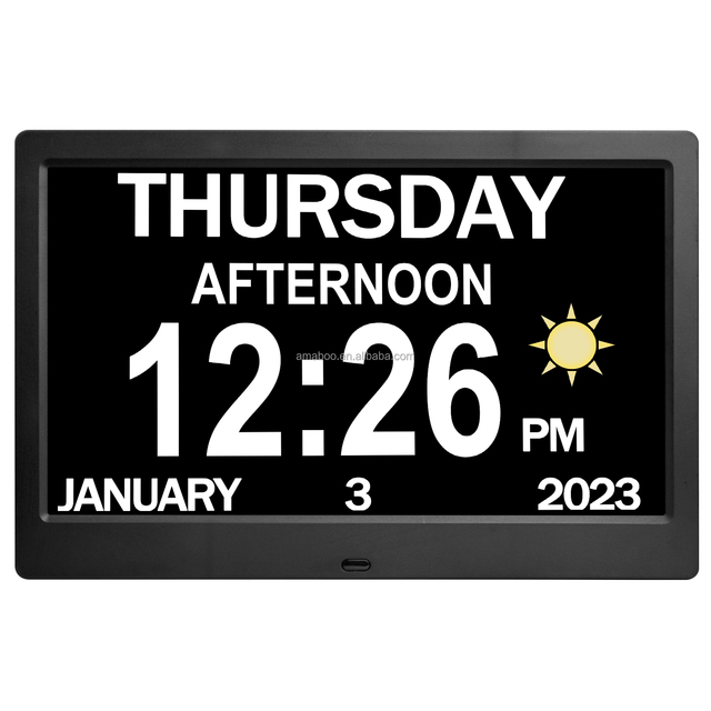 Customize Wall Display Islam Prayer Clock Athan Azan IPS Clock 10" Inch Digital Calendar Day Clock With Prayer App
