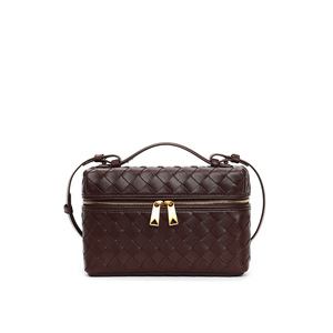 Sacs à main de luxe en cuir véritable tressé pour femmes, sac bandoulière décontracté et tendance pour femme - Product Image 4