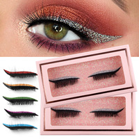 Ensemble de Faux Cils et Fard à Paupières Scintillant en Cheveux Synthétiques – Le Must-Have pour les Paresseux – En Stock