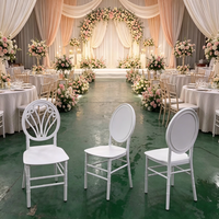 Chaises Chiavari en résine plastique en gros, empilables, portables, pour banquets, hôtels, balcons, mariages et salles à manger