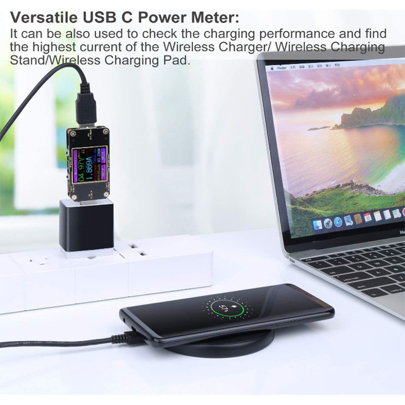 Testeur de Puissance USB-C, Multimètre