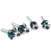 1/4 "et 6mm tige coin rond routeur Bits Roundover perles Cutter alliage lame arrondie R-angle bord coupe Machine couteau