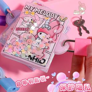 Cartoon <b>Mini</b> Oil Filled Lock <b>Notebook</b> Creative Sticker Journal For Kids Bedroom Storage Gift - Product Image 2