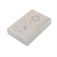 J & R analogique SIP VoIP GSM 4G personnalisé en acier inoxydable brossé Point d'aide téléphone ascenseur téléphone d'urgence