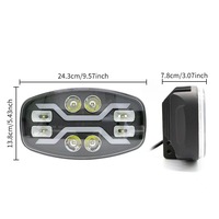 Feux de travail LED 10 pouces, tout-terrain, camion 4x4, projecteur automobile, faisceau combiné blanc ambre, lampe de position, éclairage extérieur, 6000 lumens