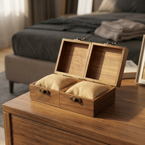 Wood Watch Display <b>Box</b> Polished Wooden Jewelry Case <b>Lockable</b> Gift Storage <b>Box</b> for Home Decor - Product Image 3