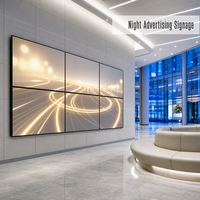 Layar Video Wall IPS LCD 65 Inci 500nits Full HD dengan Bezel 1.8mm, Sambungan Tanpa Celah, Kompatibel dengan CMS Pihak Ketiga untuk Layar Besar