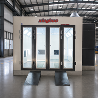 Cabina de Pintura de Gas Natural de 46kw, Económica y de Primera Calidad, 80 ° Cabina de Pintura para Automóviles C con Ventilador Antiexplosión de Lana de Roca Avanzada