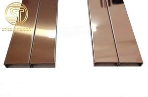 Bande <span class=keywords><strong>de</strong></span> garniture décorative <span class=keywords><strong>de</strong></span> <span class=keywords><strong>fond</strong></span> <span class=keywords><strong>de</strong></span> mur 304 en acier inoxydable en forme <span class=keywords><strong>de</strong></span> U décoration <span class=keywords><strong>de</strong></span> carreaux <span class=keywords><strong>de</strong></span> plafond moulures en or rose garniture d'angle - Product Image 5