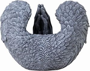 Shunxu resina antiguo jardín conmemorativo manos rezando escultura lápida - Product Image 2