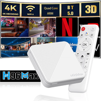 Boîtier TV Android 4K H96 MAX H313 Modèle 2026 avec prise en charge Wi-Fi 6 et système Android 14 intelligent