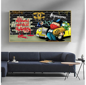 Póster Impreso en Lienzo <span class=keywords><strong>de</strong></span> <span class=keywords><strong>Alec</strong></span> Monopoly HD Art, Pintura en Lienzo con la Frase 'Money Never Sleep', Cuadro Decorativo para Oficina, Sala <span class=keywords><strong>de</strong></span> Estar y Decoración del Hogar - Product Image 5