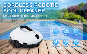 Limpiador robótico inalámbrico para piscinas con dos métodos ajustables de planificación de ruta para limpieza, disponible en stock en la UE y EE. UU. - Product Image 1