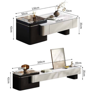 Muebles <span class=keywords><strong>de</strong></span> Salón <span class=keywords><strong>de</strong></span> Diseño Sencillo a Precio <span class=keywords><strong>de</strong></span> Mayoreo, Mueble para <span class=keywords><strong>TV</strong></span> Multifuncional Blanco Moderno con Base para <span class=keywords><strong>TV</strong></span> y Superficie <span class=keywords><strong>de</strong></span> Piedra Tecnológica - Product Image 6