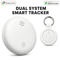 Traceur et localisateur de clés certifié MFi, compatible Apple Find My et Google Find Hub, double système, étanche, balise intelligente