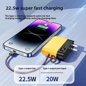 Banco de Energía Multifuncional 4 en 1 de 22.5W, Gran Capacidad, Portátil, con Cable, Compacto, Regalo Personalizado, Fuente de Alimentación Móvil - Product Image 3